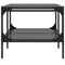vidaXL Coffee Table with Black Glass Top 98.5x50x45 cm Steel