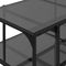 vidaXL Coffee Table with Black Glass Top 98.5x50x45 cm Steel