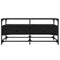 vidaXL Coffee Table with Glass Top Black 98.5x50x45 cm Steel