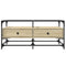 vidaXL Coffee Table with Glass Top Sonoma Oak 98.5x50x45 cm Steel