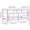 vidaXL Coffee Table with Glass Top Sonoma Oak 98.5x50x45 cm Steel