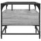 vidaXL Coffee Table with Glass Top Grey Sonoma 98.5x50x45 cm Steel