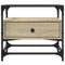 vidaXL Coffee Table with Glass Top Sonoma Oak 50x50x45 cm Steel