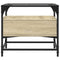 vidaXL Coffee Table with Glass Top Sonoma Oak 50x50x45 cm Steel