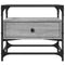 vidaXL Coffee Table with Glass Top Grey Sonoma 50x50x45 cm Steel