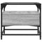 vidaXL Coffee Table with Glass Top Grey Sonoma 50x50x45 cm Steel