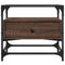 vidaXL Coffee Table with Glass Top Brown Oak 50x50x45 cm Steel