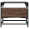 vidaXL Coffee Table with Glass Top Brown Oak 50x50x45 cm Steel