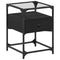 vidaXL Bedside Cabinet Black 40x40x55 cm Engineered Wood