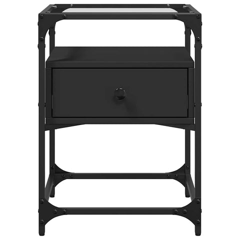 vidaXL Bedside Cabinet Black 40x40x55 cm Engineered Wood