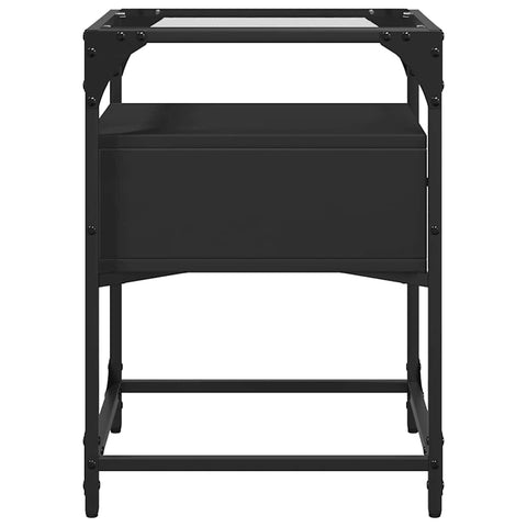 vidaXL Bedside Cabinet Black 40x40x55 cm Engineered Wood