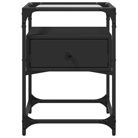 vidaXL Bedside Cabinets 2 pcs Black 40x40x55 cm Engineered Wood