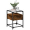 vidaXL Bedside Cabinet Smoked Oak 40x40x55 cm Engineered Wood