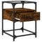 vidaXL Bedside Cabinet Smoked Oak 40x40x55 cm Engineered Wood
