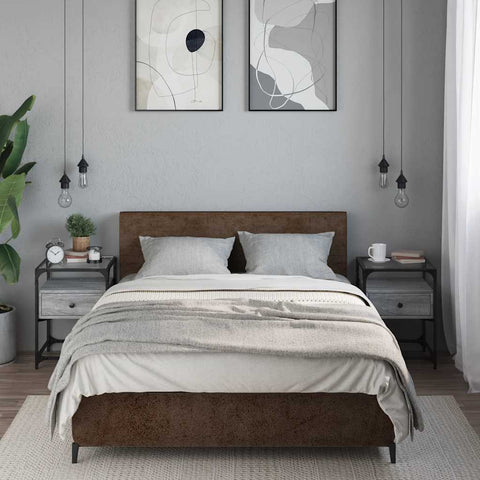 vidaXL Bedside Cabinets 2 pcs Gery Sonoma 40x40x55 cm Engineered Wood