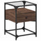 vidaXL Bedside Cabinet Brown Oak 40x40x55 cm Engineered Wood