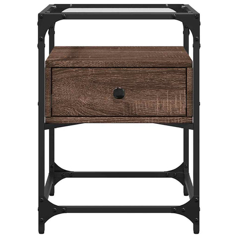 vidaXL Bedside Cabinet Brown Oak 40x40x55 cm Engineered Wood