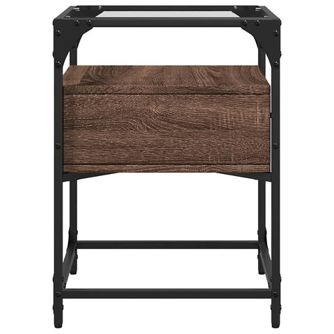 vidaXL Bedside Cabinet Brown Oak 40x40x55 cm Engineered Wood