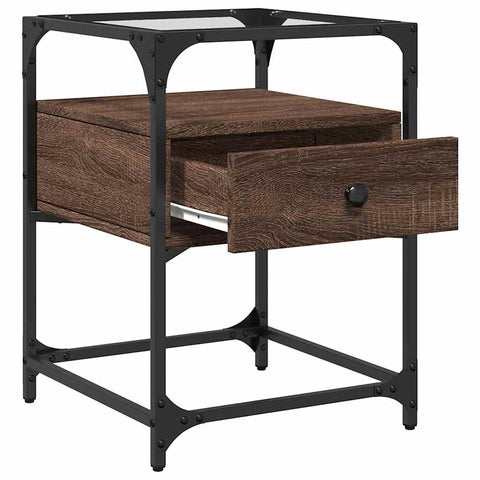 vidaXL Bedside Cabinets 2 pcs Brown Oak 40x40x55 cm Engineered Wood