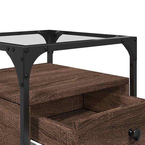 vidaXL Bedside Cabinets 2 pcs Brown Oak 40x40x55 cm Engineered Wood
