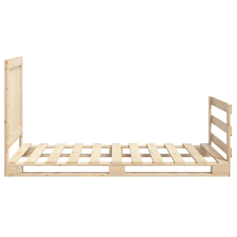 vidaXL Bed Frame without Mattress with Headboard 100x200 cm Solid Wood