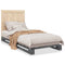 vidaXL Bed Frame without Mattress  Grey 90x200 cm Solid Wood Pine