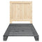 vidaXL Bed Frame without Mattress  Grey 90x200 cm Solid Wood Pine