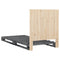 vidaXL Bed Frame without Mattress  Grey 90x200 cm Solid Wood Pine