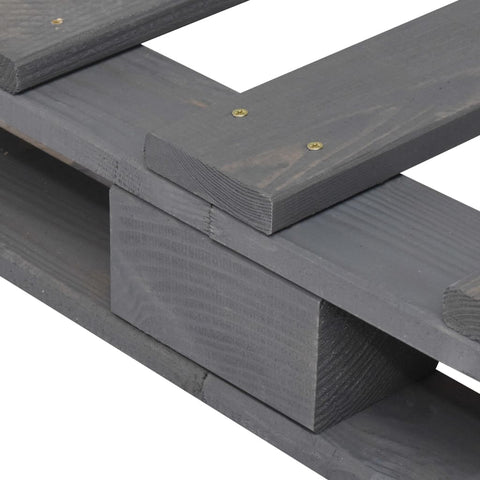 vidaXL Bed Frame without Mattress  Grey 90x200 cm Solid Wood Pine