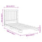 vidaXL Bed Frame without Mattress  Grey 90x200 cm Solid Wood Pine