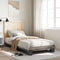 vidaXL Bed Frame without Mattress  Grey 90x200 cm Solid Wood Pine
