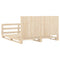 vidaXL Bed Frame without Mattress with Headboard 180x200 cm Super King Solid Wood