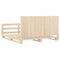 vidaXL Bed Frame without Mattress with Headboard 200x200 cm Solid Wood