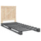 vidaXL Bed Frame without Mattress  Grey 90x200 cm Solid Wood Pine