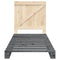 vidaXL Bed Frame without Mattress  Grey 90x200 cm Solid Wood Pine