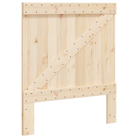 vidaXL Bed Frame without Mattress  Grey 90x200 cm Solid Wood Pine