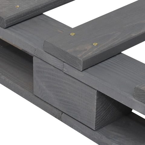 vidaXL Bed Frame without Mattress  Grey 90x200 cm Solid Wood Pine