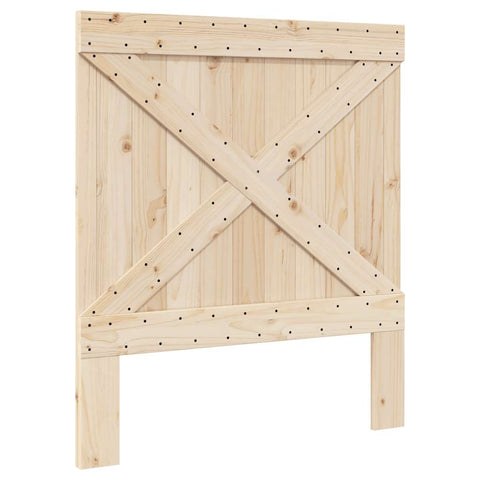 vidaXL Bed Frame without Mattress with Headboard 90x200 cm Solid Wood