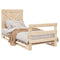 vidaXL Bed Frame without Mattress with Headboard 90x200 cm Solid Wood