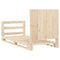 vidaXL Bed Frame without Mattress with Headboard 90x200 cm Solid Wood