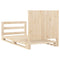 vidaXL Bed Frame without Mattress with Headboard 100x200 cm Solid Wood