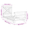vidaXL Bed Frame without Mattress with Headboard 100x200 cm Solid Wood