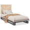 vidaXL Bed Frame without Mattress  Grey 90x200 cm Solid Wood Pine