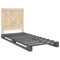 vidaXL Bed Frame without Mattress  Grey 90x200 cm Solid Wood Pine