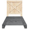 vidaXL Bed Frame without Mattress  Grey 90x200 cm Solid Wood Pine