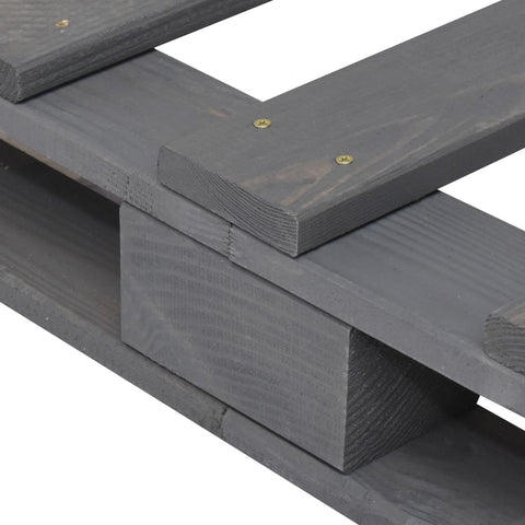 vidaXL Bed Frame without Mattress  Grey 90x200 cm Solid Wood Pine