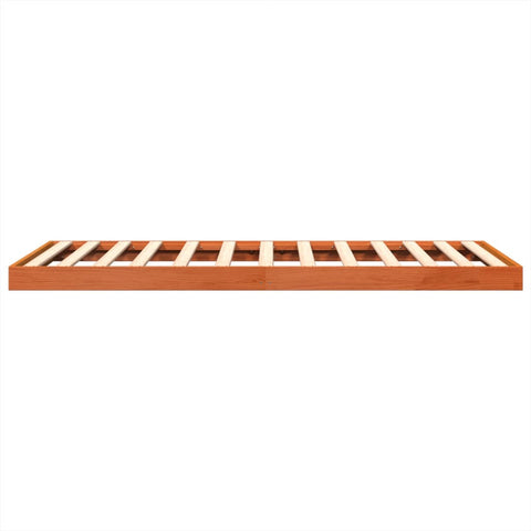 vidaXL Bed Frame without Mattress Wax Brown 120x190 cm Small Double Solid Wood Pine