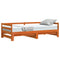 vidaXL Daybed with Trundle without Mattress Wax Brown 90x190 cm Single Solid Wood