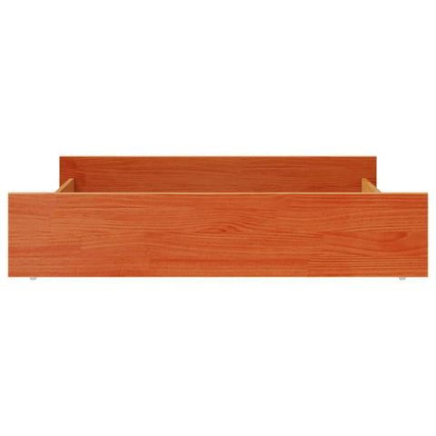 vidaXL Bed Drawers 2 pcs Wax Brown Solid Wood Pine