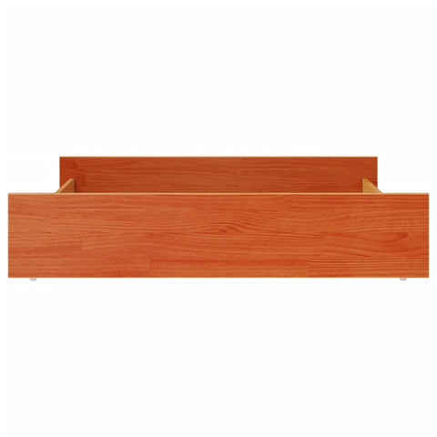 vidaXL Bed Drawers 2 pcs Wax Brown Solid Wood Pine